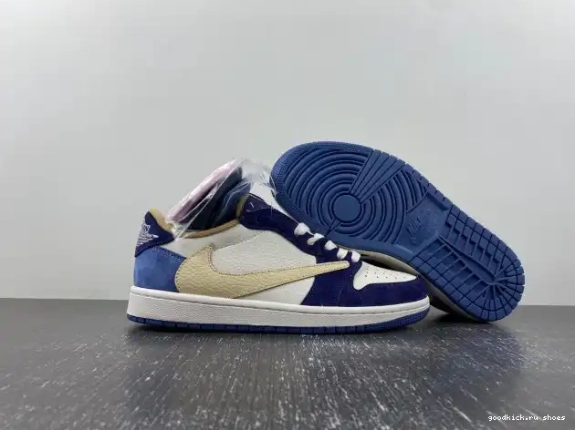 Cheap DM7866-808 TRAVIS CUSTOM JORDAN 1 X AIR SCOTT 0427